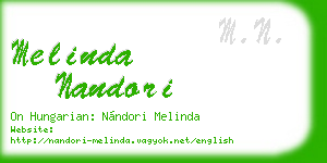 melinda nandori business card